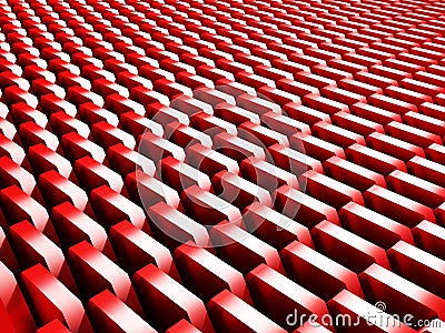 Bright Red Geometric Red Cubes Background Stock Photo