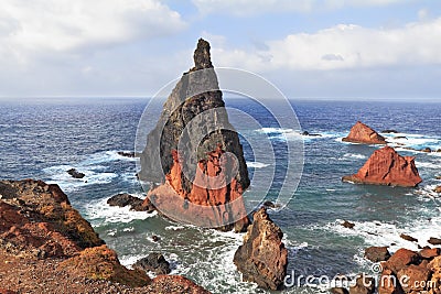 Bright red and gray cliffs Stock Photo