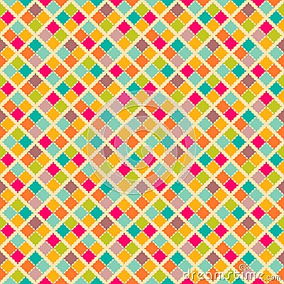 Bright retro vector seamless pattern Vector Illustration