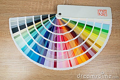 bright samples of color palette Editorial Stock Photo