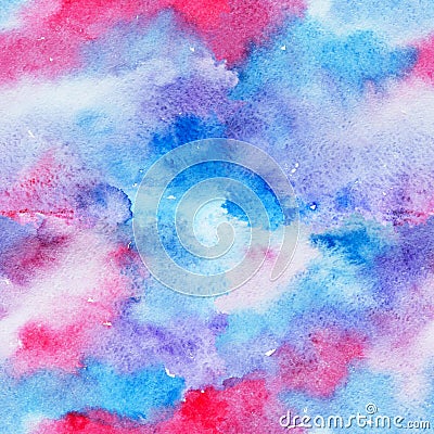 Bright Seamless Watercolor Abstract Pattern Stock Photo