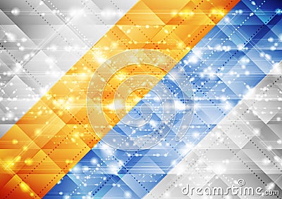 Bright shiny abstract sparkling tech background Vector Illustration