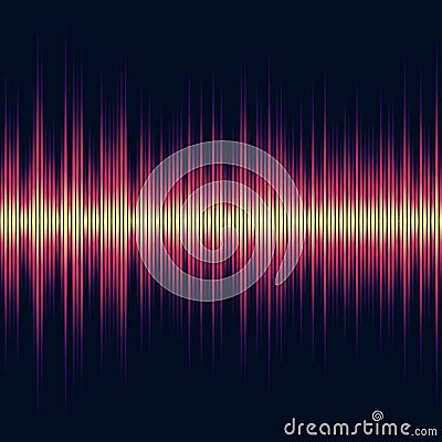 Bright shiny music equalizer. Extraterrestrial abstract waves. Vector Illustration