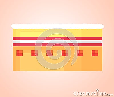 Bright simplified sponge cake Stock Photo