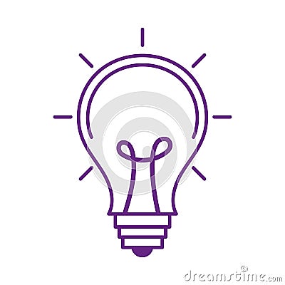 Bright solutions of glowing idea Vector Illustration