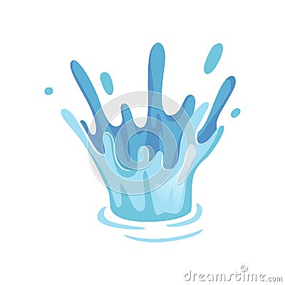 Bright splash of water vector Illustration on a white background Vector Illustration