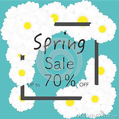 Bright spring banners design. Vector resizable illustration. Vector Illustration