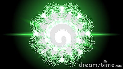 Bright Stars dust circle. Magic glittering illustration. Bright sparks and stars on dark background. Vector Vector Illustration