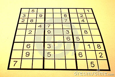 Bright sudoku Stock Photo