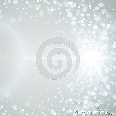 Bright sun glare explosion shining white lens blurred dust elegant poster background template vector Vector Illustration