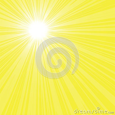 Bright sun rays Vector Illustration