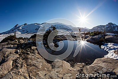 Mountain Scenery in Desolation Wilderness, California Stock Photo