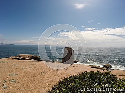 Pedra do Frade Praia do Gi - Laguna - Santa Catarina - Brasil Stock Photo