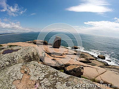 Pedra do Frade Praia do Gi - Laguna - Santa Catarina - Brasil Stock Photo