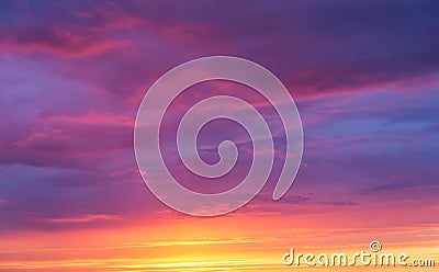 Bright sunset sky Stock Photo