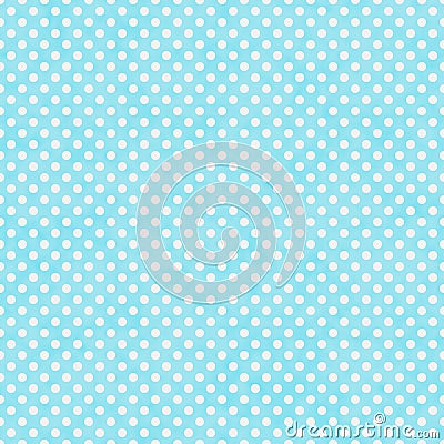 Bright Teal and White Small Polka Dots Pattern Repeat Background Stock Photo