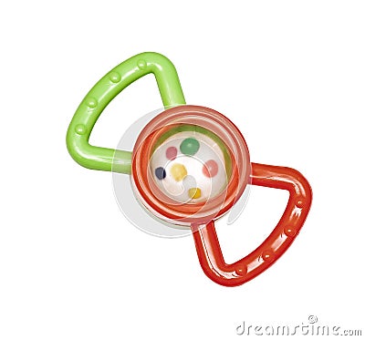 Bright toys for teething Stock Photo