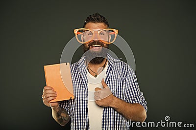 Bright up your day. Read this book. Comic and humor sense. Funny story. Study is fun. Funny book for relax. Book cover Stock Photo