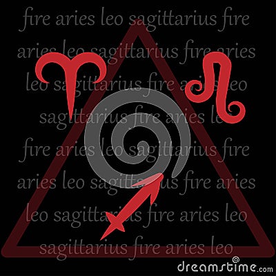 Fire zodiac signs Stock Photo