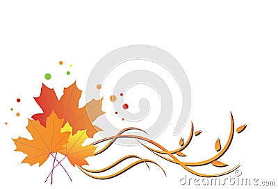 Bright vector floral autumn illustration Vector Illustration