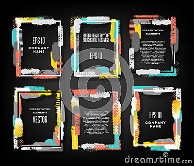 Bright vector frames for design invitations Vector Illustration