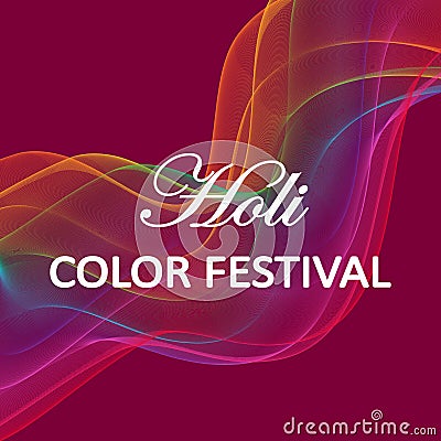 Bright vector illustration for a color festival Holi. Vector Illustration