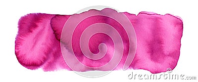 Bright vibrant magenta pink watercolor stain Cartoon Illustration