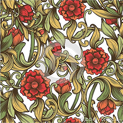 Bright vintage pattern Vector Illustration