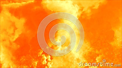 Bright war or battle actions bg with burning flames of fire - abstract 3D rendering Stock Photo