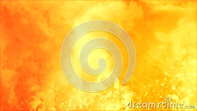 Bright war or battle actions backdrop with burning flames of fire - abstract 3D rendering Cartoon Illustration