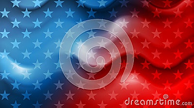 Bright wavy Independence Day background Vector Illustration