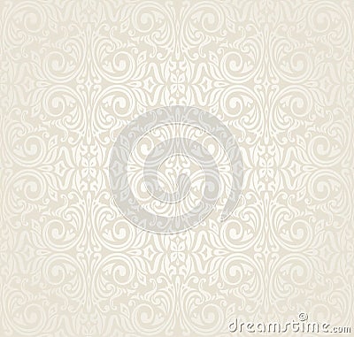 Bright wedding vintage wallpaper Vector Illustration