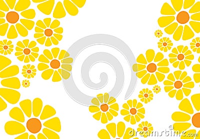 Bright yellow daisy flower Vector Illustration