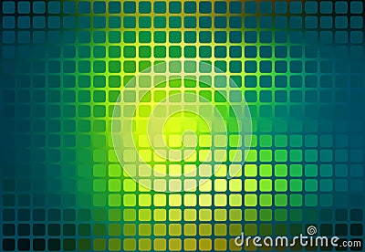 Bright yellow green abstract rounded mosaic background Stock Photo