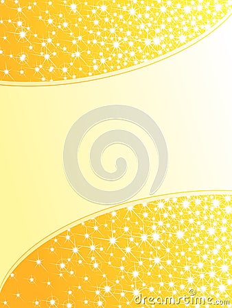 Bright yellow sparkly background, vertical Stock Photo