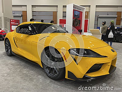 Bright Yellow Toyota Sports Car Editorial Stock Photo