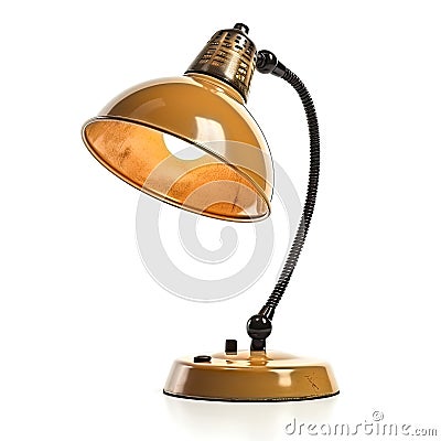 vintage desk lamp isolated on a white background Stock Photo