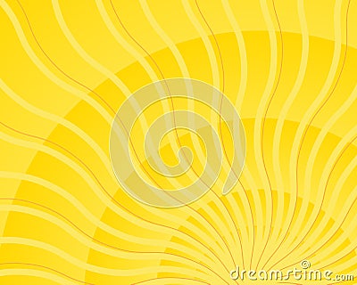 Bright yellow wavy sun ray light burst vector Vector Illustration