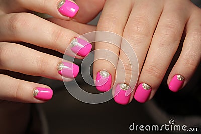 Bright, youthful manicure design Stock Photo