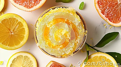 Citrus Infused Brightening Scrub Stock Photo