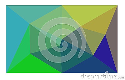 It is a brightly colored background with triangles. Cartoon Illustration