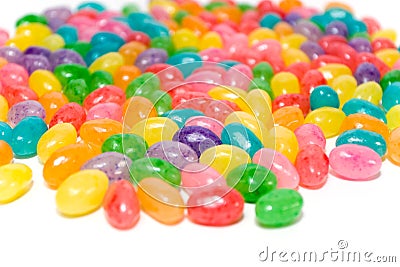 Brightly Colored Jelly Beans Stock Photo