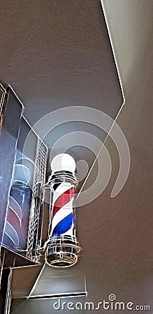 Barbers pole illustrated background Stock Photo
