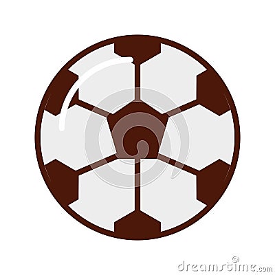 Brightly soccer ball cartoon Vector Illustration