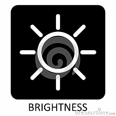 Brightness sun icon Cartoon Illustration