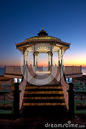 Brighton Bandstand at sunset Stock Photo