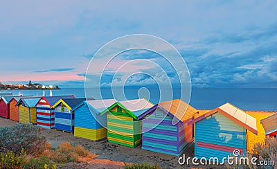 Brighton beach houses Australia Stock Photo