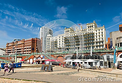 Brighton beach promenade Editorial Stock Photo