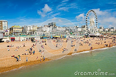 Brighton beach Editorial Stock Photo