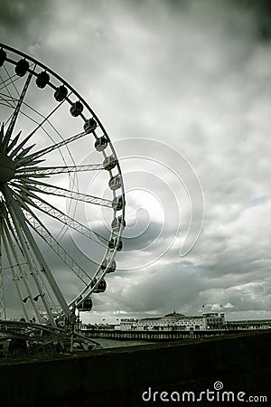 Brighton seafront with pier Stock Photo